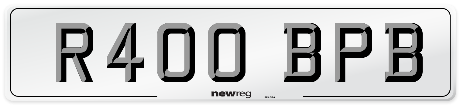 R400 BPB Number Plate from New Reg